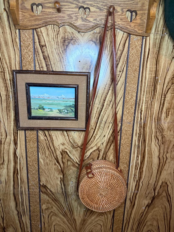 Vintage Rattan/Wicker Handcrafted Purse - image 7