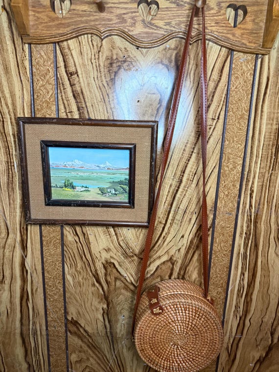 Vintage Rattan/Wicker Handcrafted Purse - image 6