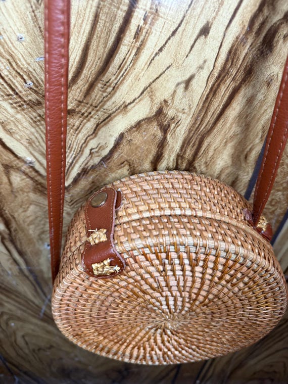 Vintage Rattan/Wicker Handcrafted Purse - image 3