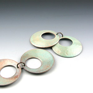 Enameled Domed Hoops / Seafoam Enamel / Made to Order image 3