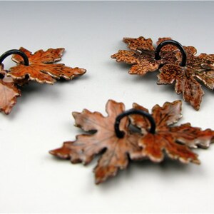 Enameled Small Maple Leaves / Autumn Enamel / Made to Order image 3