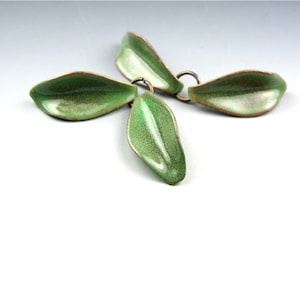 Enameled Petals /  Willow Enamel / Made to order