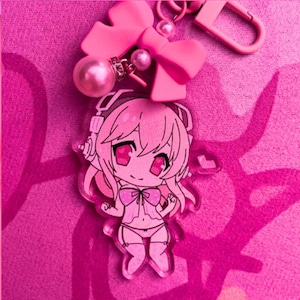Super Sonico | Acrylic Keychain | Anime Cute Charm | Chibi