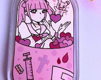 Menhera-chan | Acrylic Keychain | Cute Charm - Etsy