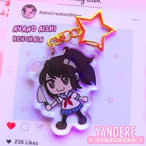 Ayano Aishi Acrylic Keychain | Yandere Simulator | Yanderechan | Anime Charm