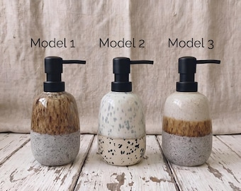 Handmade Porcelain Soap Dispenser, Soap Dispenser With Pump, Rustic Bathroom Decor, Bathroom Accessories, Ceramic Soap Dispenser