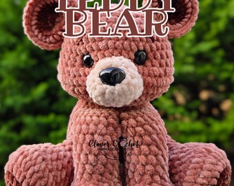 Teddy Bear Crochet Pattern, Beginner Plush (PDF Pattern)