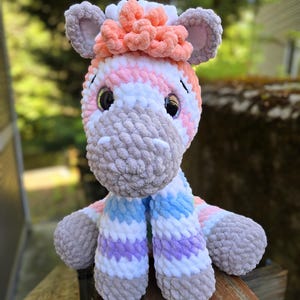 Jumbo Rainbow Zebra Plushie