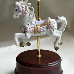 Vintage San Francisco Music Box Company Carousel Horse — 1989 (Works)
