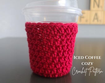 Crochet Iced Coffee Cozy Pattern: Beginner-Friendly (2 PDFs - Instant Download