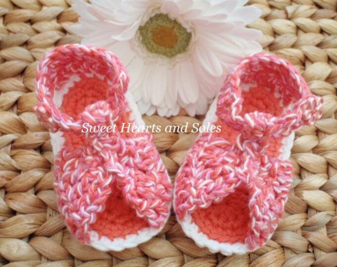 Sweet Summer Melon Baby Sandals 03 Months Etsy