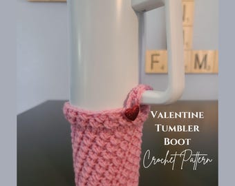 Crochet Tumbler Boot Pattern: Tumbler Accessory (2 PDF Downloads)