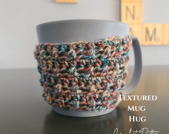Textured Coffee Mug Cozy Mug Hug Crochet Pattern: Beginner-Friendly (2 instant PDF Downloads)