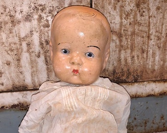 Antique baby doll- creepy scary haunted horror