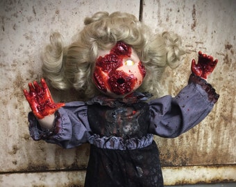 Zombie doll - creepy weird scary horror ooak halloween sculpted oddity curiosity