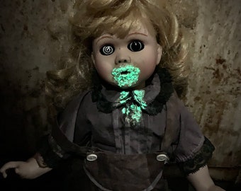 Creepy tripping doll - weird scary horror ooak halloween sculpted oddity curiosity haunted