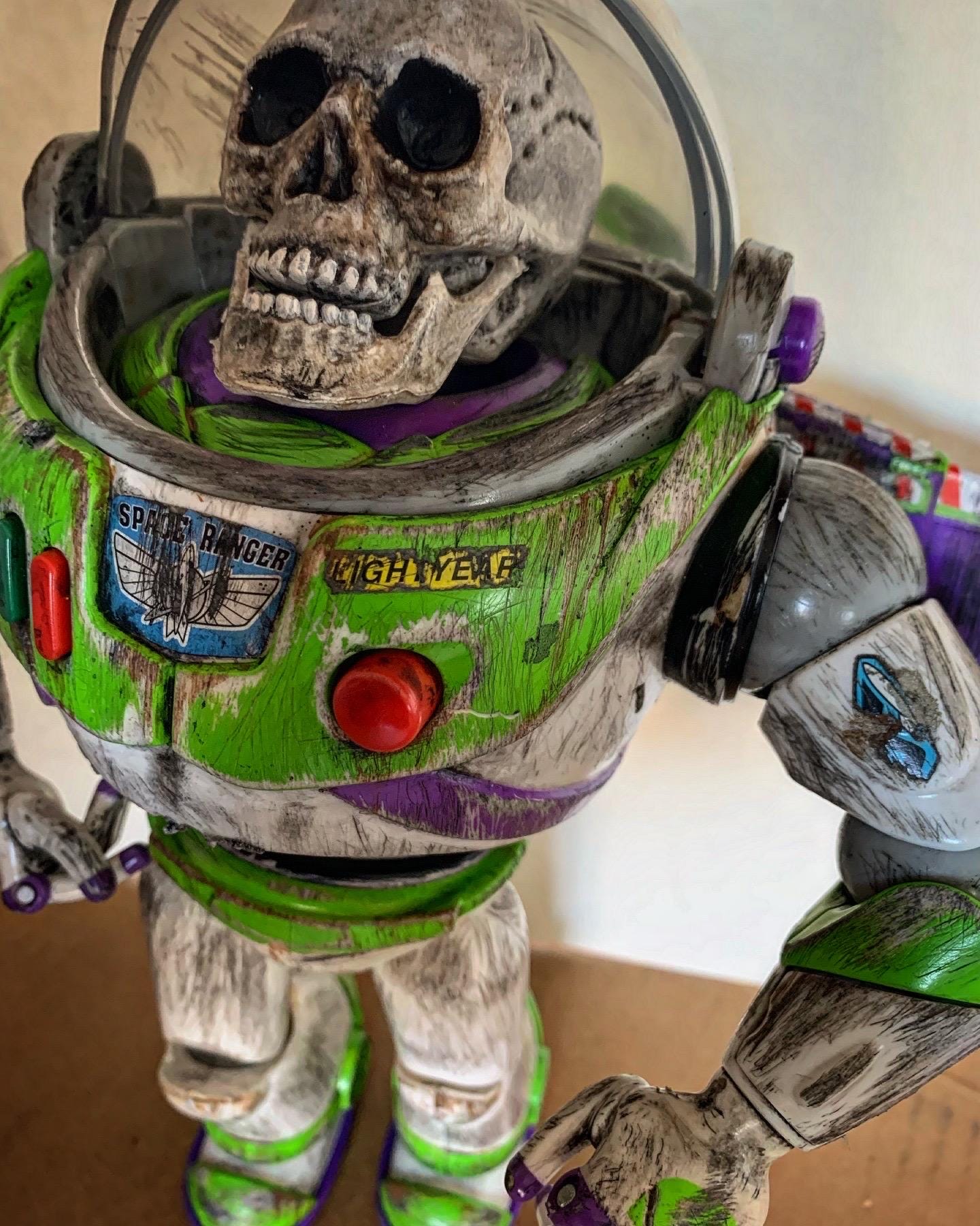Apocalypse buzzlightyear - weird scary horror ooak halloween sculpted oddity curiosity haunted