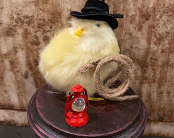 Cowboy chick faux taxidermy