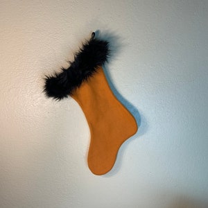 Orange and Black Christmas stocking