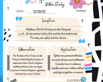 Printable SOAP Bible Study Guide – 2 Colors - Daily Spiritual (Digital Download)