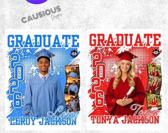 Beautiful: 10 Graduate Class of 2026 Template Bundle | Senior T-Shirt Designs | Canva Editable Templates. High Resolution. PDF File Download