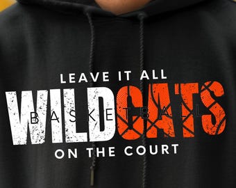Wildcats Basketball PNG: Textured Design (2 Instant Downloads)