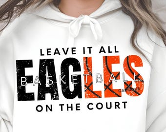 Eagles Basketball PNG: Textured Design (2 Instant Downloads)