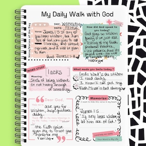 Printable Bible Study Guide – Daily Spiritual Meditation Journal (Digital Download)