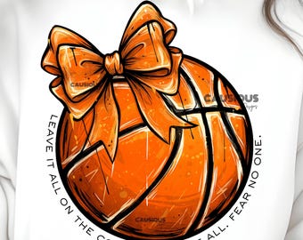 Basketball Coquette Bow Shirt Design (2 Instant Downloads)
