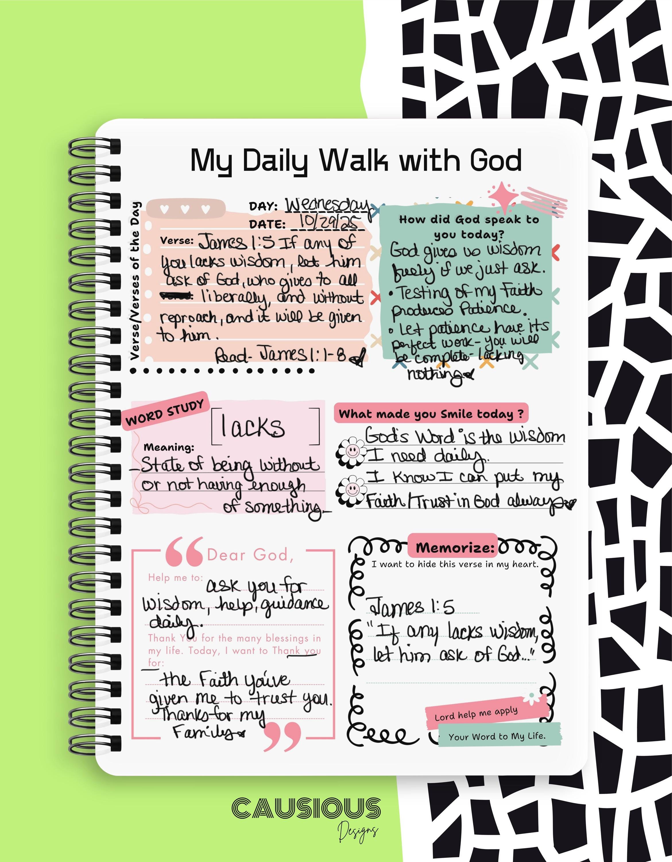 Printable Bible Study Guide – Daily Spiritual Meditation Journal ...