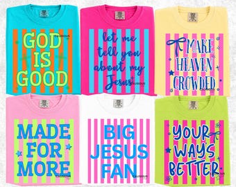 Striped Retro Jesus PNG Bundle, Big Jesus Fan Sublimation Design, Your Ways Better, God is Good, Made For More, (Instant Downloads)