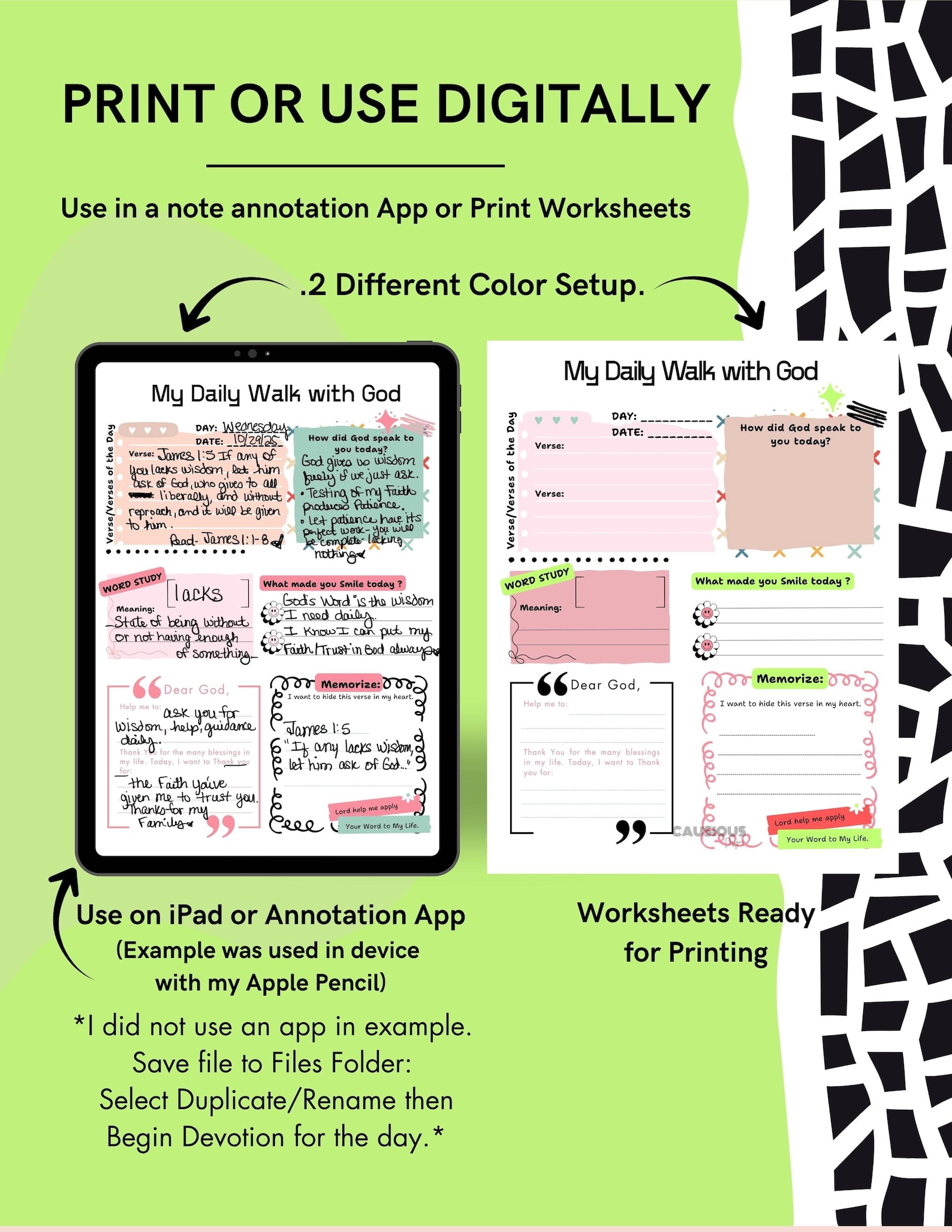 Printable Bible Study Guide – Daily Spiritual Meditation Journal ...