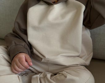 Baby Raglan Sweatshirt Sewing Pattern: Oversized Knit Top (PDF Pattern)