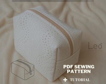 Makeup Bag Sewing Pattern PDF | Cosmetic Bag | Zipper Pouch | Beginner Friendly | Instant Download | Tutorial