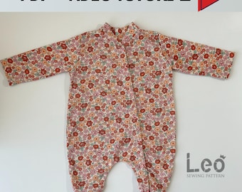 Baby Jumpsuit Sewing Pattern: Snap Long Sleeve (PDF Pattern)