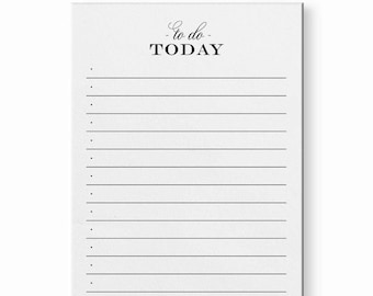 To Do Today Notepad