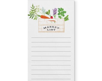 Veggie and Herb Crate Market List Notepad