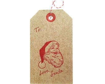 Love, Santa Letterpress Gift Tags - Pack of 4