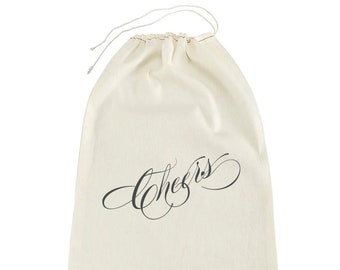 Cheers Muslin Cloth Gift Bag