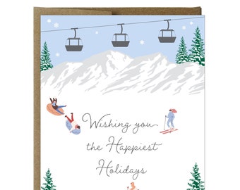 Holiday Fun in the Snow Greeting Card - 8 Pack