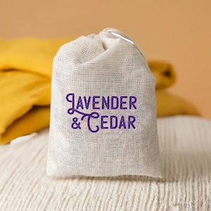 Lavender & Cedar Sachet 3 Pack for Closet, Garment Bag or Drawer image 2