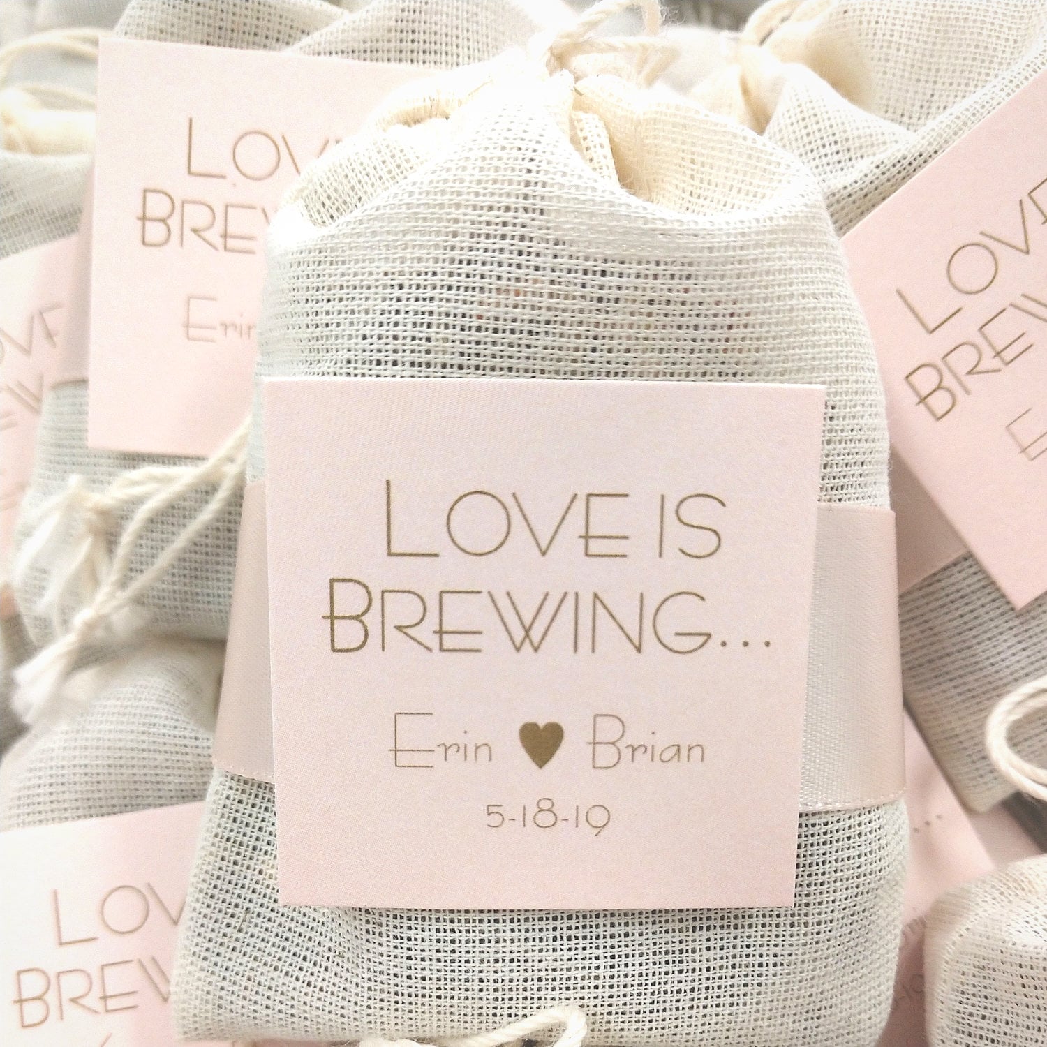 Love is Brewing Tea Bag Wedding Favors Sets of 9 Etsy