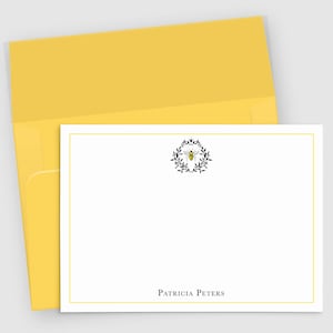 Personalized Stationery set of 10 | Queen Bee Stationery and envelope | Custom Notecard with Name | Bee note cards