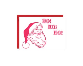 Enclosure Card - Ho Ho Ho Santa - 4 pack