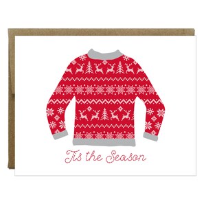 Christmas Sweater Tis the Season Holiday Greeting Card