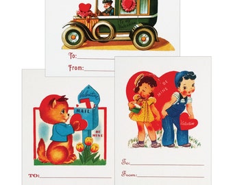 Vintage Kids Valentines - 12 pack