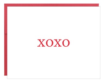 XOXO Letterpress Greeting Card