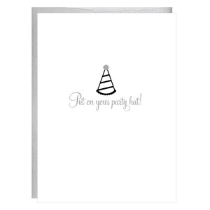 Put on Your Party Hat Letterpress Greeting Card | Birthday Card