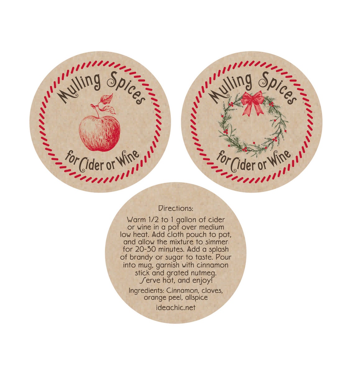 Mulling Spices Sets of 5 Personalized Favors for Fall or Etsy