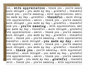 How to Say Thank You in Every Way Greeting Card